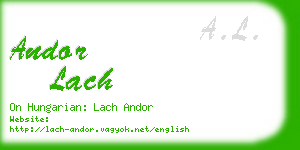 andor lach business card